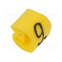 200 pcs x WEIDMu00dcLLER - CLI C 02-3 GE/SW 9 MP - Markers, Marking: 9, 1.3÷3mm, PVC, yellow, -30÷80°C, leaded, CLI C