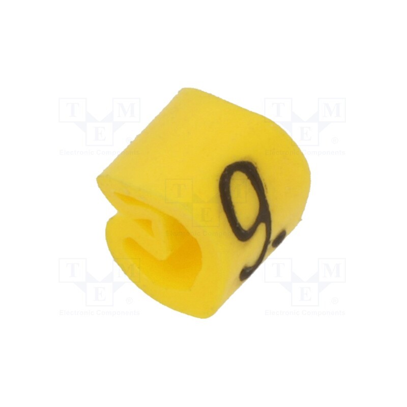 200 pcs x WEIDMu00dcLLER - CLI C 02-3 GE/SW 9 MP - Markers, Marking: 9, 1.3÷3mm, PVC, yellow, -30÷80°C, leaded, CLI C