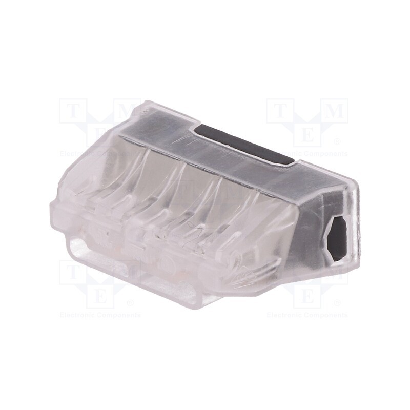 5 pcs x ELECTRO TERMINAL - 88714694 - Quick splice, spring clamp, 0.5÷2.5mm2, 450V, 24A, anthracite