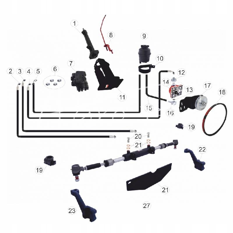 Support C 330 flat axle orbitrol from the compressor