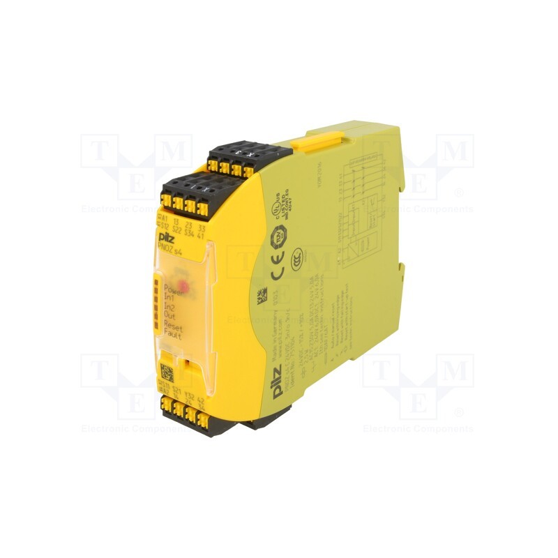 1 pcs x PILZ - 751104 - Module: safety relay, PNOZ s4, Usup: 24VDC, IN: 3, OUT: 5, -10÷55°C