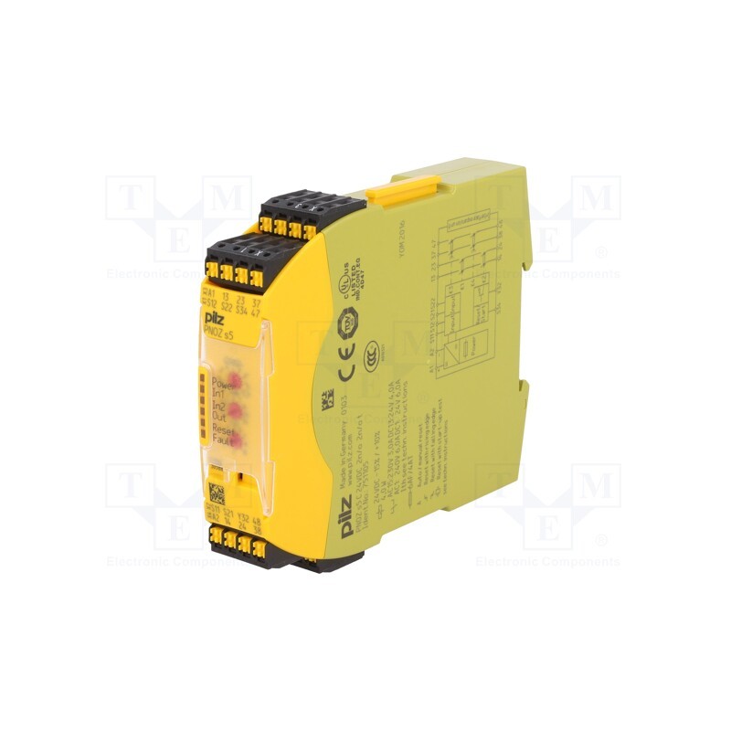 1 pcs x PILZ - 751105 - Module: safety relay, PNOZ s5 C, Usup: 24VDC, IN: 3, OUT: 4, -10÷55°C