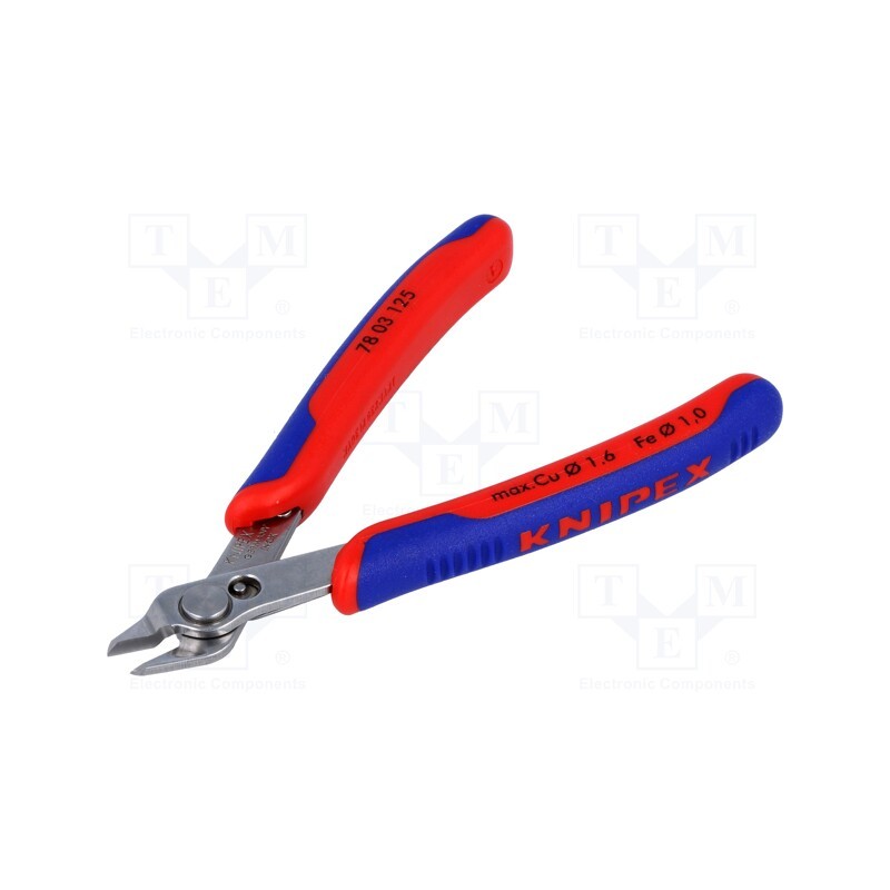 1 pcs x KNIPEX - 78 03 125 - Pliers, side,cutting,precision, 125mm, without chamfer