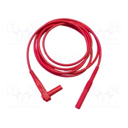 1 pcs x MUELLER ELECTRIC - BU-6162-M-72-2 - Test lead, 20A, banana plug 4mm,angular banana plug 4mm, red
