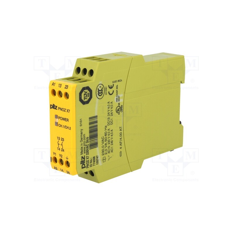 1 pcs x PILZ - 774056 - Module: safety relay, PNOZ X7, Usup: 230VAC, Contacts: NO x2, IN: 1