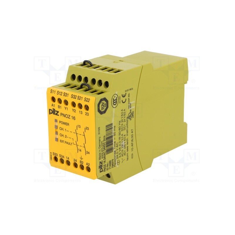 1 pcs x PILZ - 774060 - Module: safety relay, PNOZ 16, 24VAC, Usup: 24VDC, Contacts: NO x2