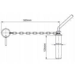C 330 upper hitch pin long 3027005m91 c 3