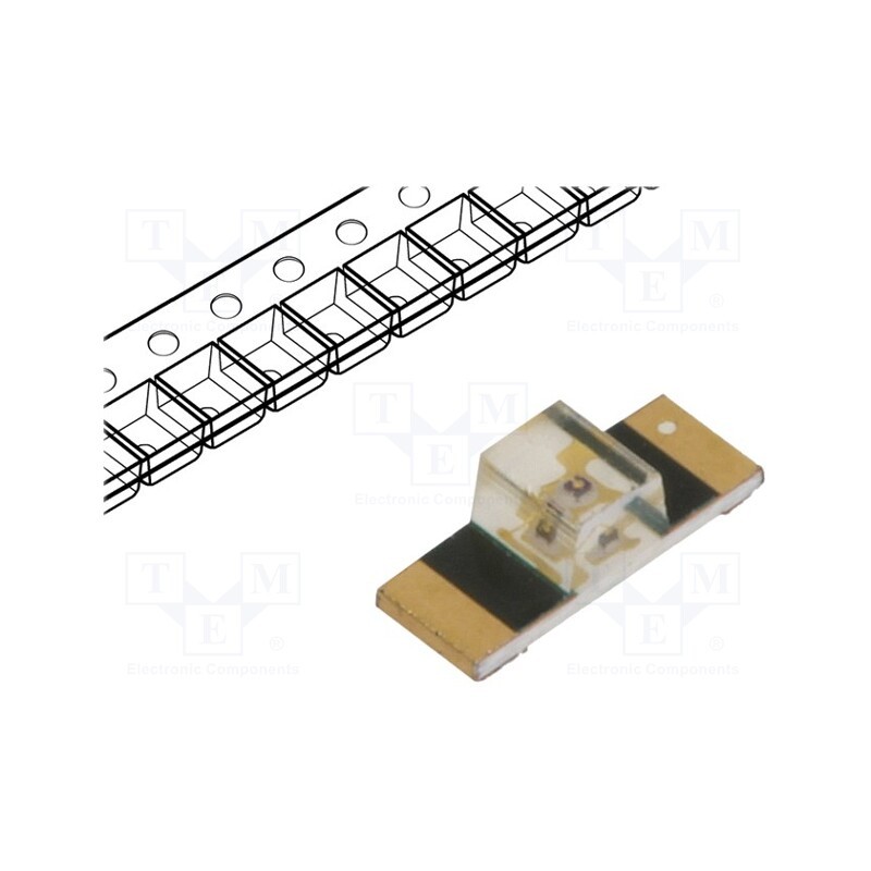 2 pcs x BROADCOM (AVAGO) - HSMA-C265 - LED, SMD, 1305, amber, 28.5÷75mcd, 3.4x1.25x1.1mm, 150°, 1.9÷2.4V