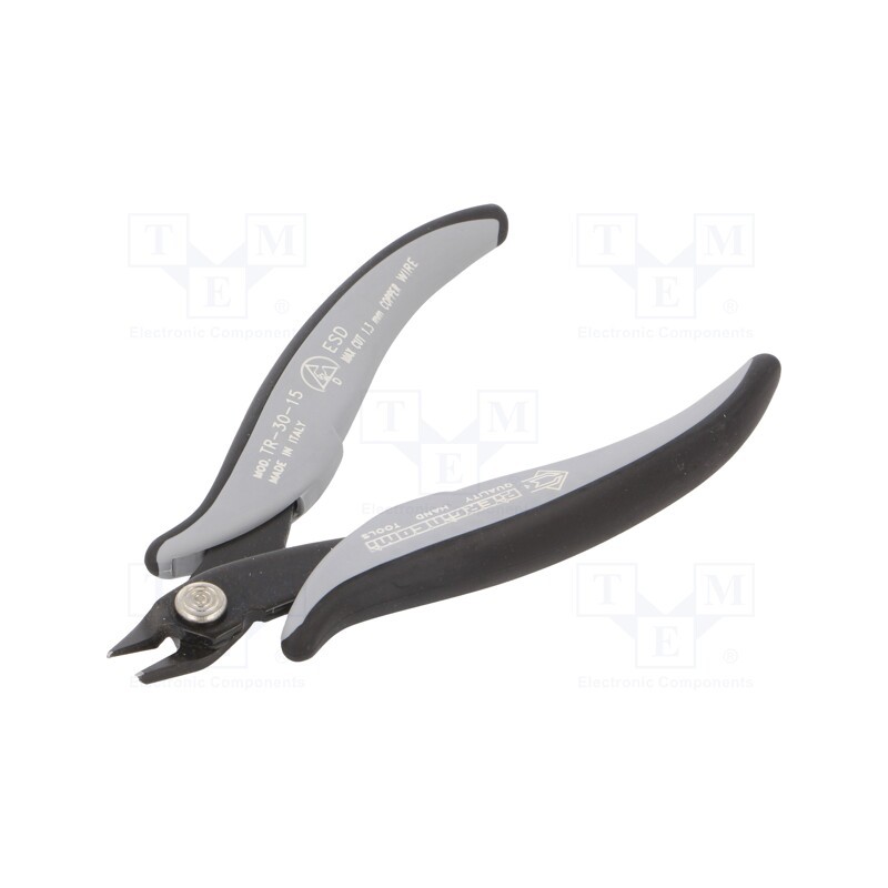 1 pcs x PIERGIACOMI - TR 30 15 D - Pliers, cutting,miniature,curved, ESD, 138mm, with small chamfer