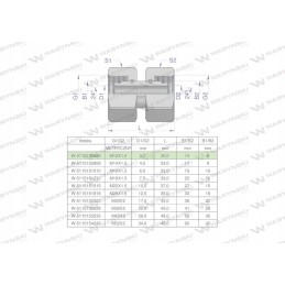 Metric hydraulic connector aa m12x1 5 06l wary