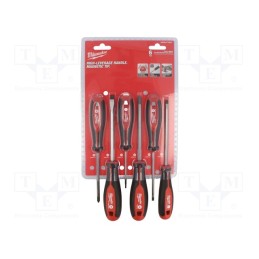 1 set x Milwaukee - 4932471807 - Kit: screwdrivers, Phillips,slot, 6pcs.