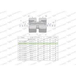 Metric hydraulic connector aa m14x1 5 08l wary