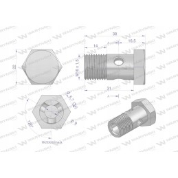 Metric overflow eye bolt m16x1 5 Warynsk
