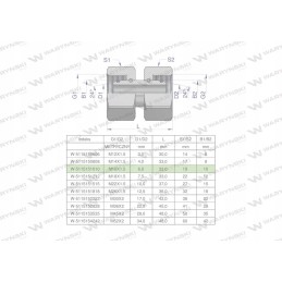 Metric hydraulic connector aa m16x1 5 10l wary