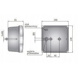 Rear stop lamp, turn signal, 140x140