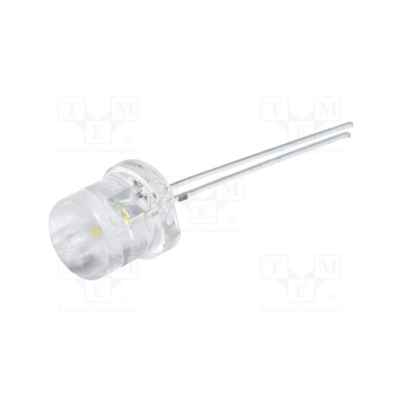 1 pcs x OPTOSUPPLY - OSM5DK82E1A - LED, 8mm, white warm, 1560÷2180mcd, 140°, Front: flat, 2.9÷3.6V