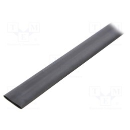 1 m x TASKER - GTM 2512 BK - Heat shrink sleeve, glueless, 2: 1, 25.4mm, L: 1m, black
