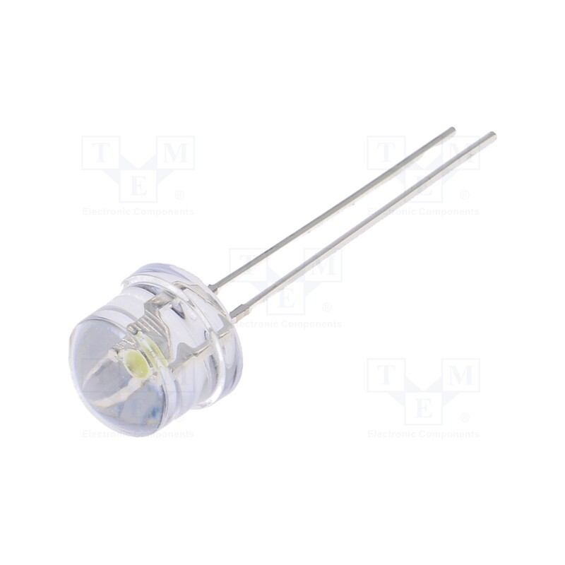 1 pcs x OPTOSUPPLY - OSW5DK87A1A - LED, 8mm, white cold, 3000÷4000mcd, 100°, Front: convex, 2.8÷3.6V