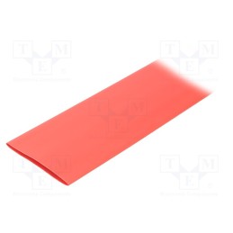 1 m x TASKER - GTM 5025 R - Heat shrink sleeve, glueless, 2: 1, 50.8mm, L: 1m, red, polyolefine