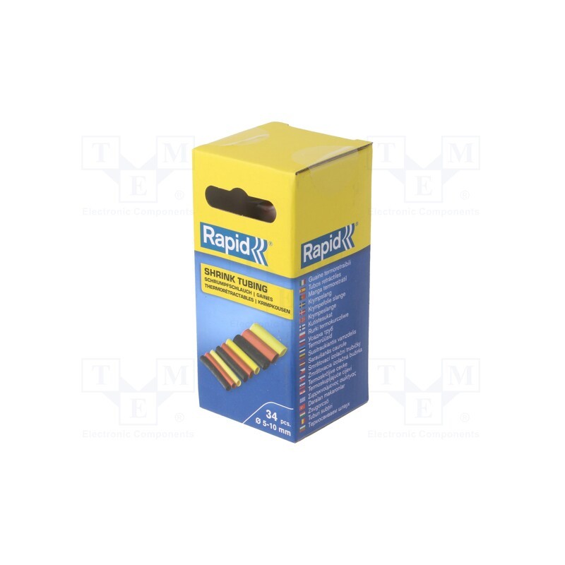 1 pcg x RAPID - 24947500 - Set of heat shrink sleeves, 2: 1, 34pcs.