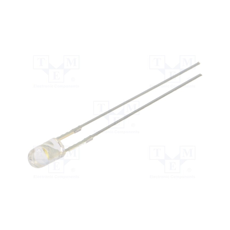 1 pcs x OPTOSUPPLY - OSM54P3E31B - LED, 3mm, white warm, 18000÷22000mcd, 30°, Front: convex, 2.9÷3.4V