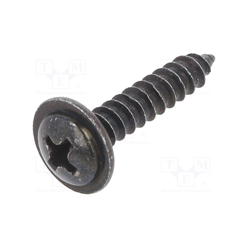 1 pcg x ROMIX - 59206 - Screw, 100pcs, 17mm, steel, black, Thread: 3,9