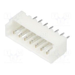 5 pcs x ADAM TECH - 125SH-B-07-TS - Socket, wire-board, male, 1.25mm, PIN: 7, THT, 125V, 1A, tinned