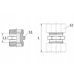 Gs8l straight connector m14x1 5 8l