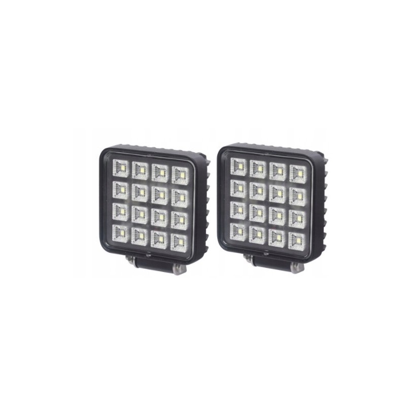16xLED work lamp with a switch, 2400lm, pair