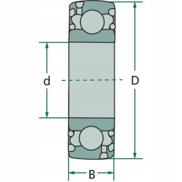 Self-aligning bearing 76208 2rs 40x80x18 mm granite