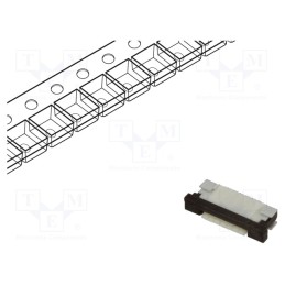 5 pcs x Global Connector Technology (GCT) - FFC3B07-06-T - Connector: FFC/FPC, horizontal, PIN: 6, ZIF, SMT, 50V, 0.4A, tinned