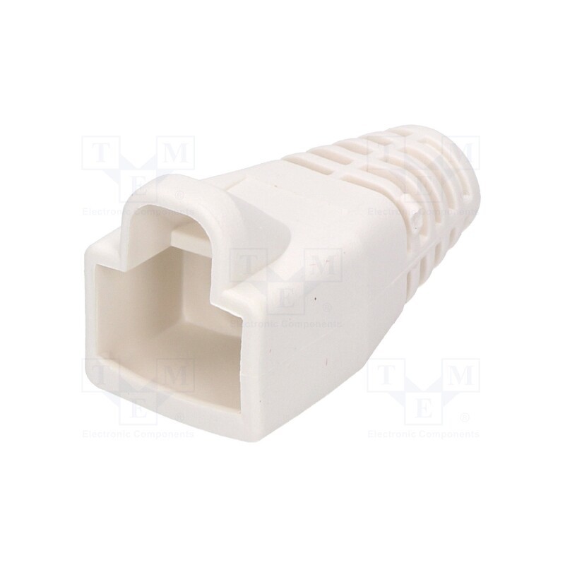 5 pcs x ENCITECH - 6510-0100-08 - RJ45 plug boot, 6mm, white