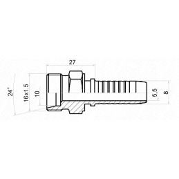 Target forging dn8 1 2sn m16x1 5 x10 hydrolider