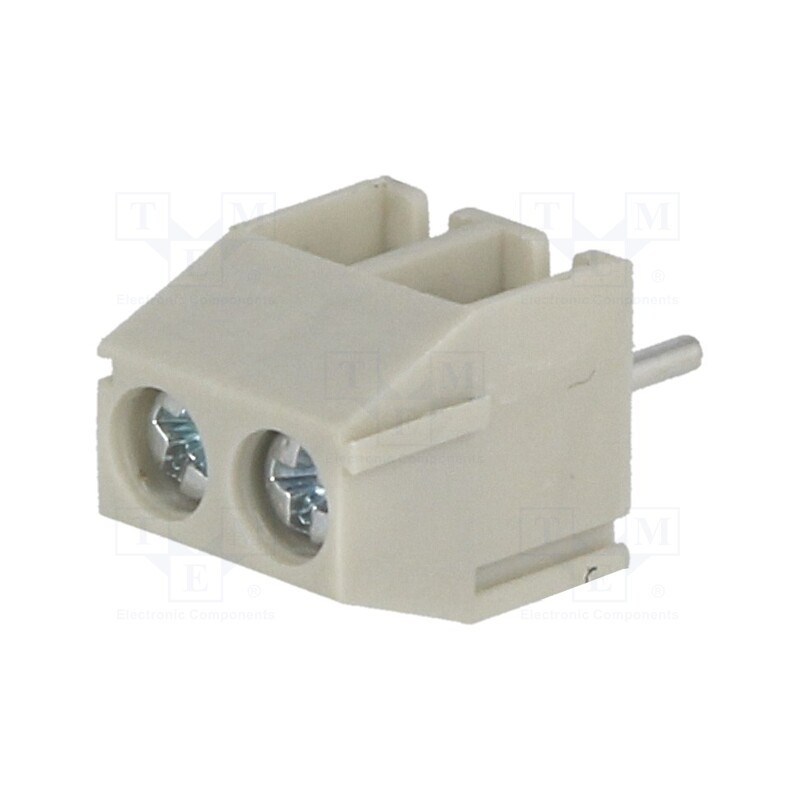 5 pcs x NINIGI - TB-3.5-P-2P/GY - PCB terminal block, angled 90°, 3.5mm, ways: 2, on PCBs, 0.5÷1mm2