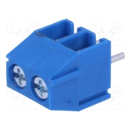 5 pcs x NINIGI - TB-3.5-P-2P/BL - PCB terminal block, angled 90°, 3.5mm, ways: 2, on PCBs, 0.5÷1mm2