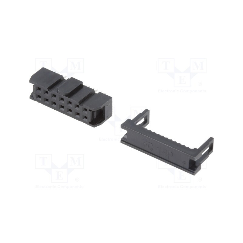 5 pcs x ADAM TECH - FCS-D2C1-14-SG-FSR - Plug, IDC, female, PIN: 14, IDC, for ribbon cable, 1.27mm