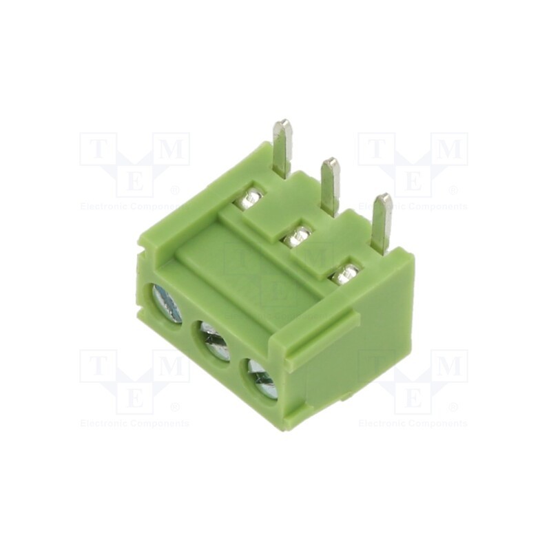 5 pcs x XINYA - XY302R-3P 3.5MM GREEN - PCB terminal block, straight, 3.5mm, ways: 3, on PCBs, terminal