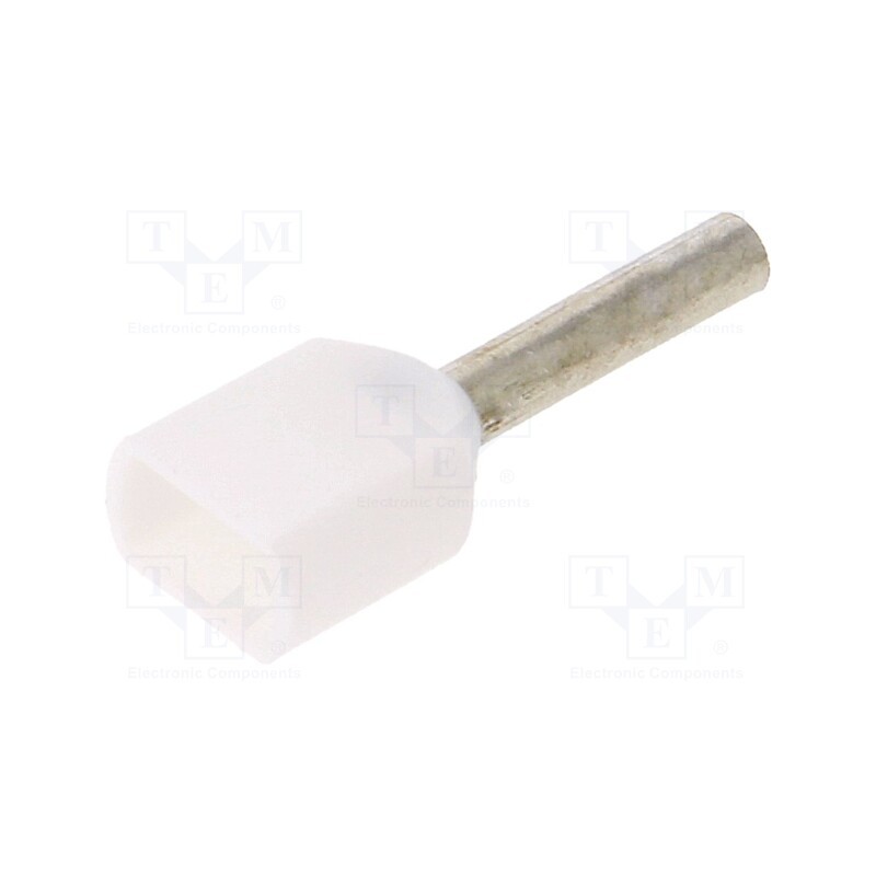 5 pcs x TE Connectivity - 966144-1 - Tip: bootlace ferrule, insulated,double, copper, 0.5mm2, 8mm