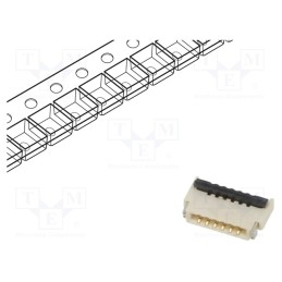 5 pcs x Global Connector Technology (GCT) - FFC2B28-06-G - Connector: FFC/FPC, horizontal, PIN: 6, ZIF, SMT, 30V, 0.4A, -25÷85°C