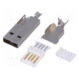 5 pcs x CONNFLY - DS1107-WN0 - Plug, USB A, soldering