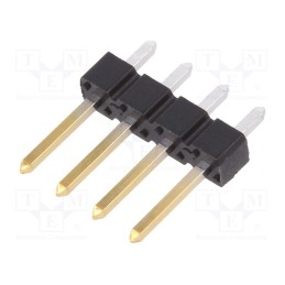 5 pcs x Amphenol Communications Solutions - 68000-204HLF - Pin header, pin strips, BERGSTIK II, male, PIN: 4, straight, 2.54mm