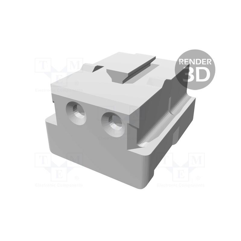 5 pcs x TE Connectivity - 179228-2 - Plug, wire-board, female, CT, 2mm, PIN: 2, w/o contacts, for cable