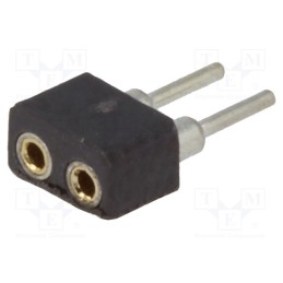 5 pcs x CONNFLY - DS1002-02-2*1BT1F6 - Socket, pin strips, female, PIN: 2, low profile,turned contacts