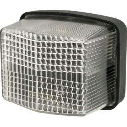 Square marker lamp 12 24v white, screw-on