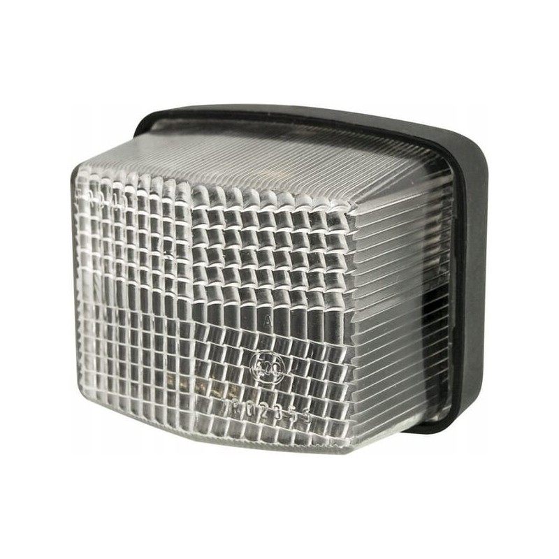 Square marker lamp 12 24v white, screw-on