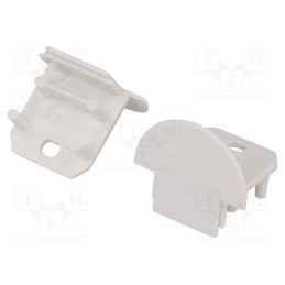 1 set x TOPMET - 96090001 -AS - Cap for LED profiles, white, 2pcs, ABS, DEEP10