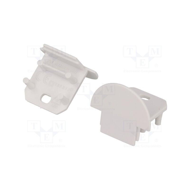 1 set x TOPMET - 96090001 -AS - Cap for LED profiles, white, 2pcs, ABS, DEEP10