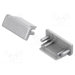 1 set x TOPMET - 70360040 -AS - Cap for LED profiles, silver, 2pcs, ABS, SURFACE10