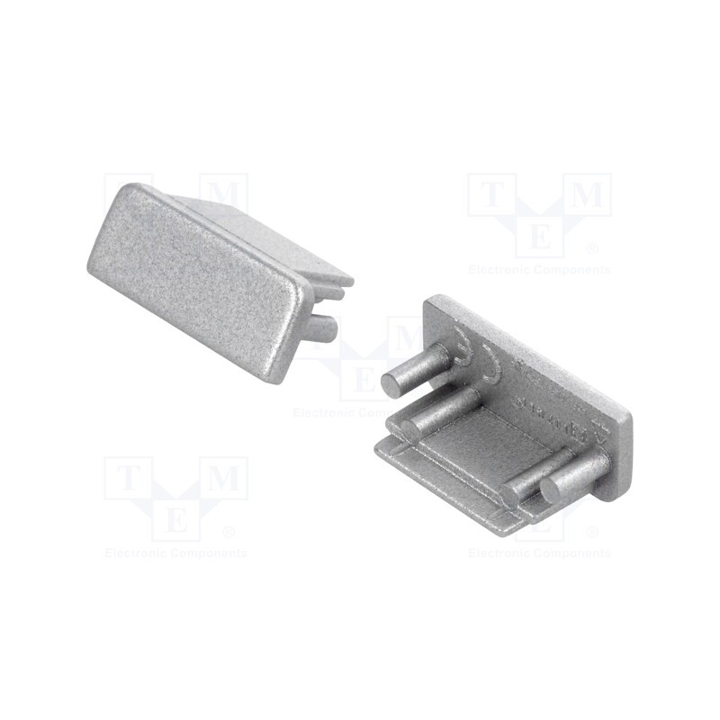 1 set x TOPMET - 70360040 -AS - Cap for LED profiles, silver, 2pcs, ABS, SURFACE10