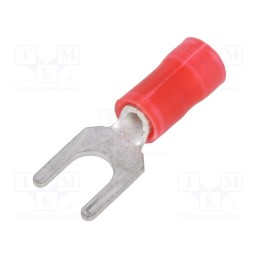 5 pcs x TE Connectivity - 165008 - Tip: fork, M4, 0.3÷1.42mm2, crimped, insulated, tinned, red, copper
